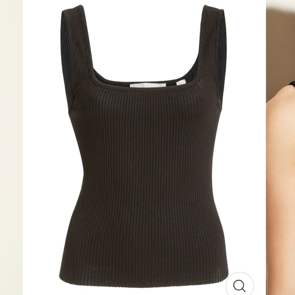Vince Square Neck Ribbed Knit Tank - Picture 4 of 12